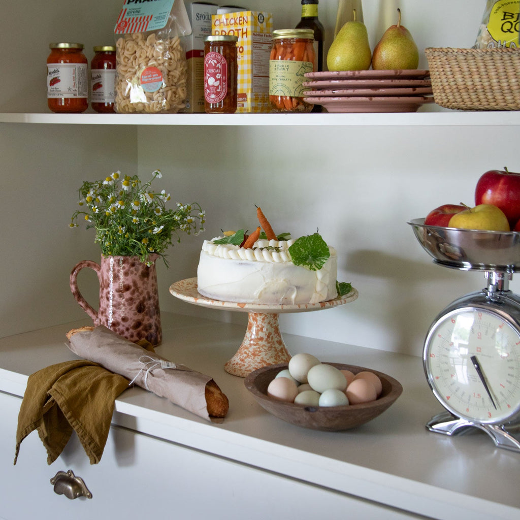 Splatter Cake Stand - Blush/Bronze