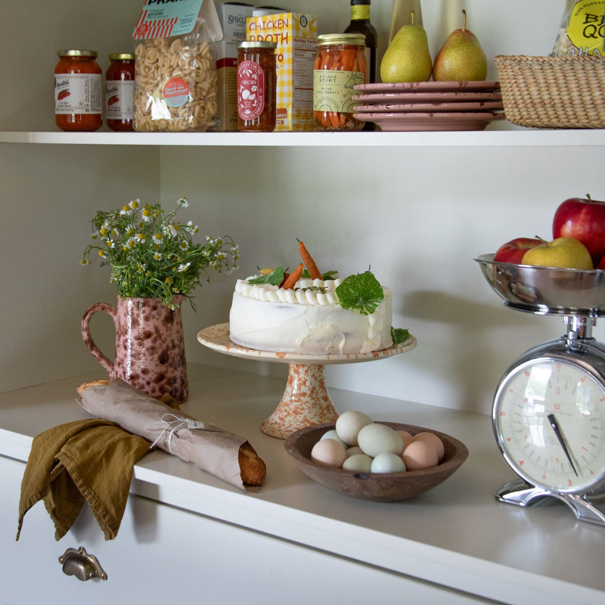Splatter Cake Stand - Blush/Bronze