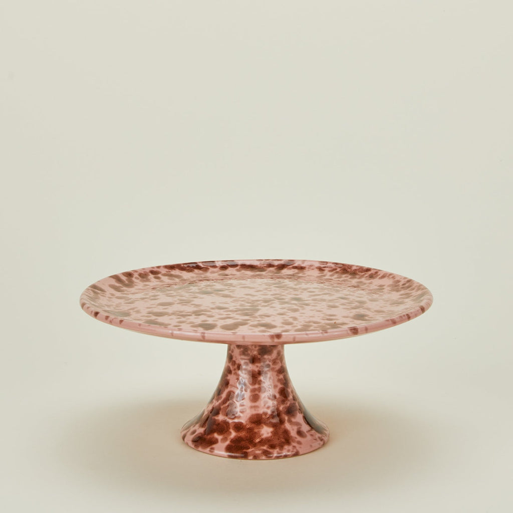Splatter Cake Stand - Blush/Bronze