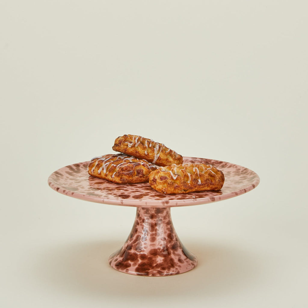 Splatter Cake Stand - Blush/Bronze