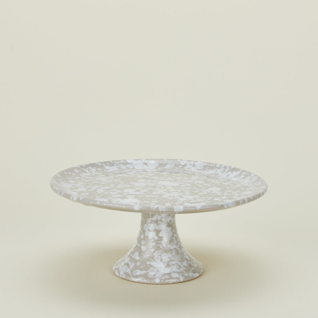 Splatter Cake Stand - Light Grey/White
