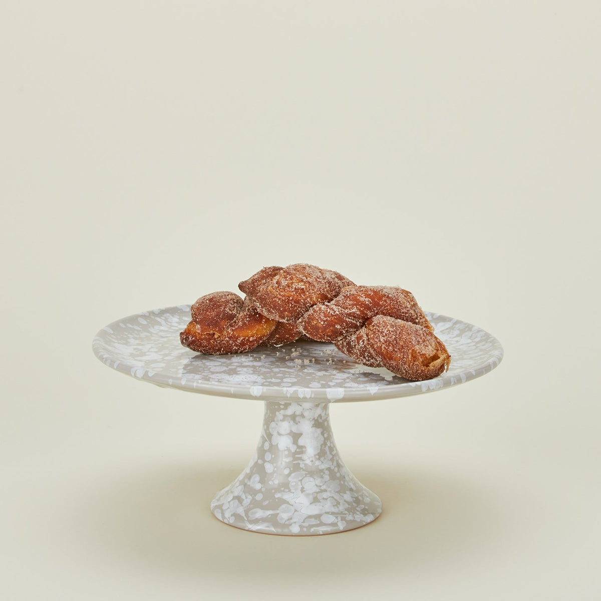 Splatter Cake Stand - Light Grey/White
