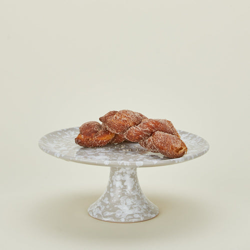 Splatter Cake Stand - Light Grey/White