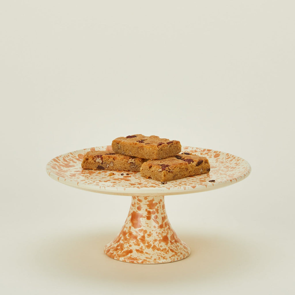 Splatter Cake Stand - Ivory/Bronze