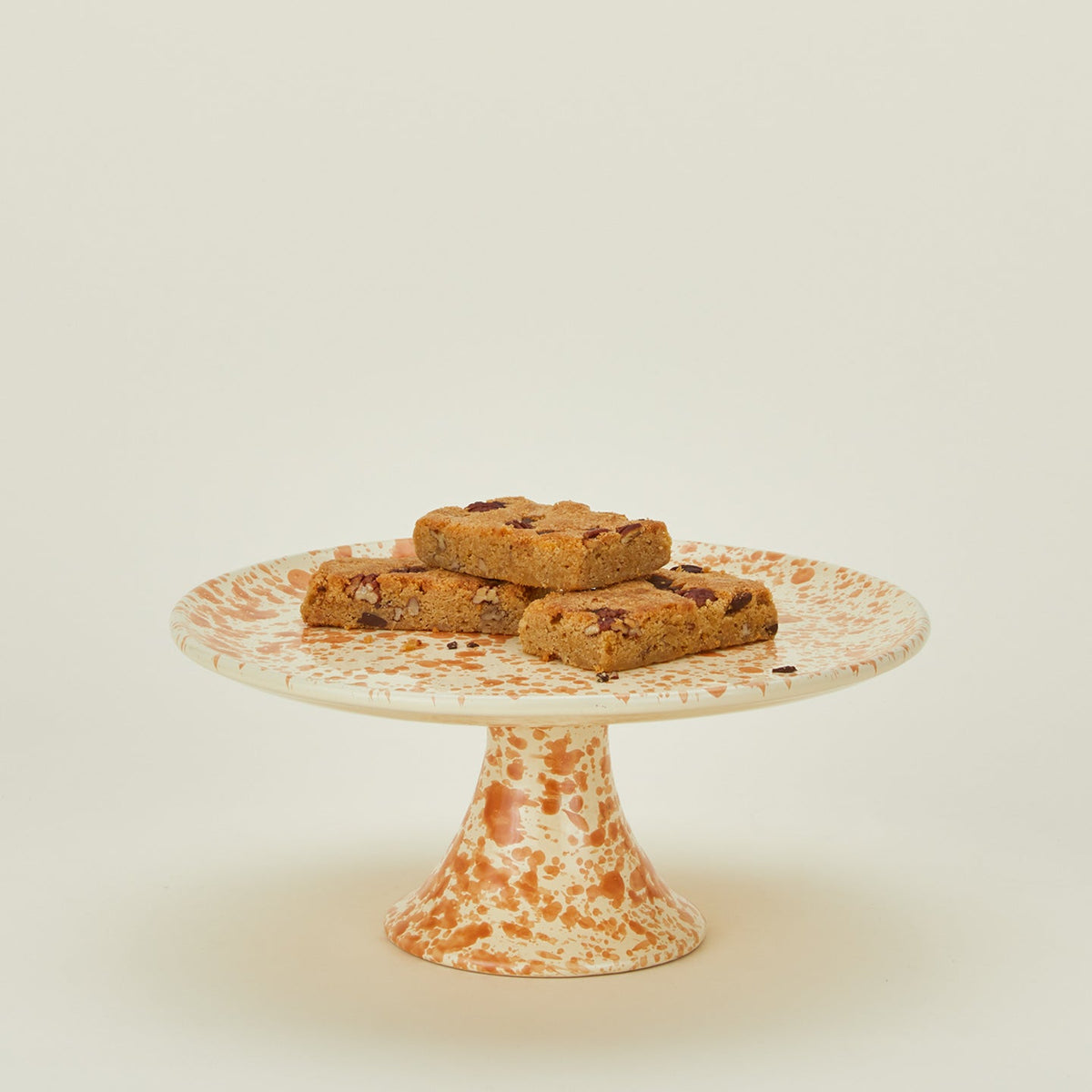Splatter Cake Stand - Ivory/Bronze