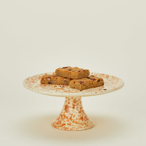 Splatter Cake Stand - Ivory/Bronze