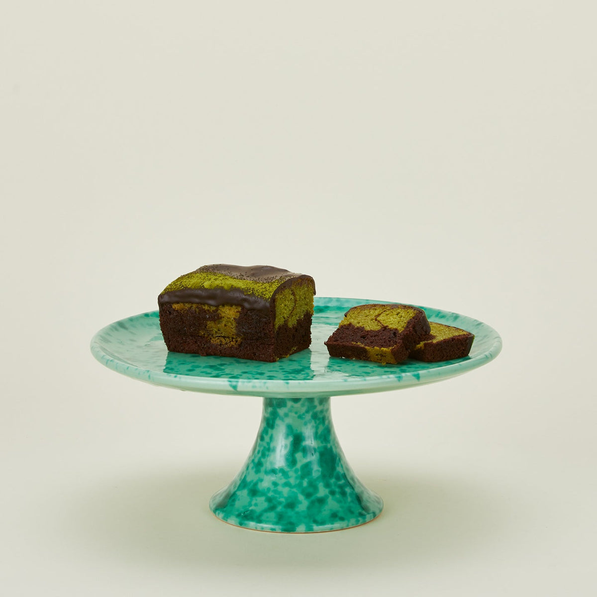Splatter Cake Stand - Sage/Green