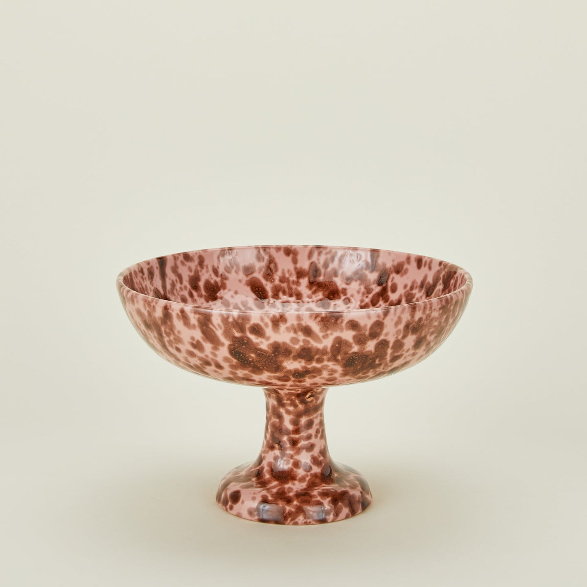 Splatter Footed Bowl - Blush/Bronze