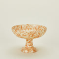 Splatter Footed Bowl - Ivory/Bronze