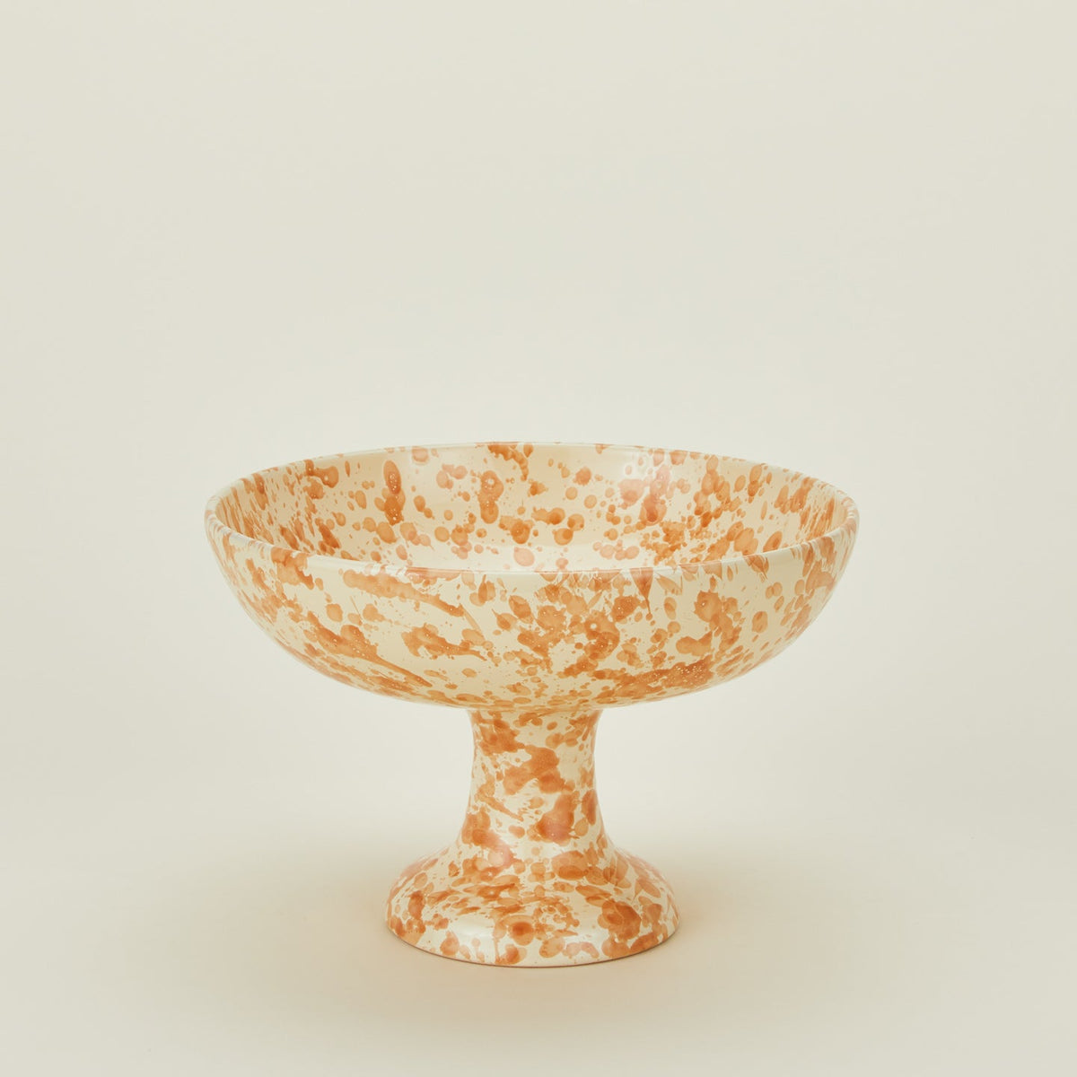 Splatter Footed Bowl - Ivory/Bronze