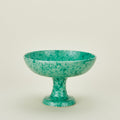 Splatter Footed Bowl - Sage/Green