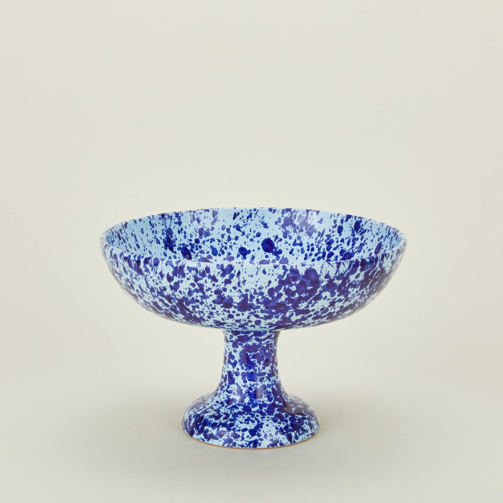 Splatter Footed Bowl - Sky/Cobalt