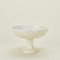 Splatter Footed Bowl - White/Ivory